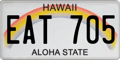 HI license plate EAT705