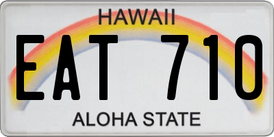 HI license plate EAT710