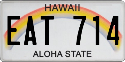 HI license plate EAT714