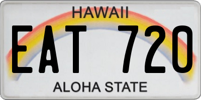 HI license plate EAT720