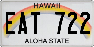 HI license plate EAT722