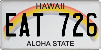 HI license plate EAT726