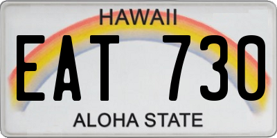 HI license plate EAT730