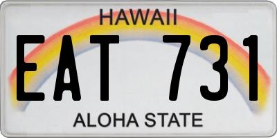 HI license plate EAT731