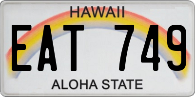 HI license plate EAT749