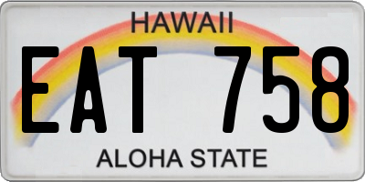 HI license plate EAT758