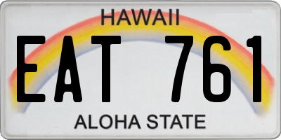 HI license plate EAT761