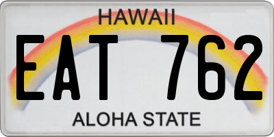 HI license plate EAT762