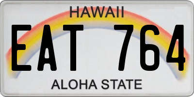 HI license plate EAT764