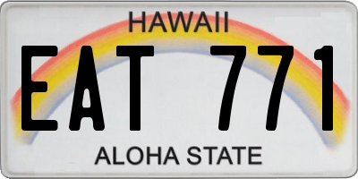 HI license plate EAT771