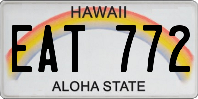 HI license plate EAT772