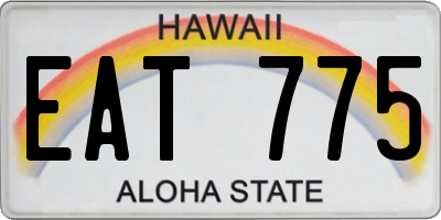 HI license plate EAT775