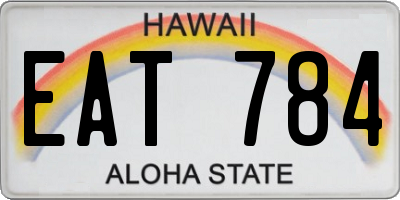 HI license plate EAT784