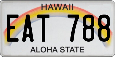 HI license plate EAT788