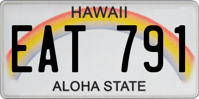 HI license plate EAT791