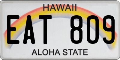 HI license plate EAT809
