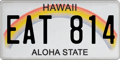 HI license plate EAT814