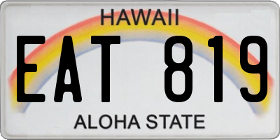 HI license plate EAT819