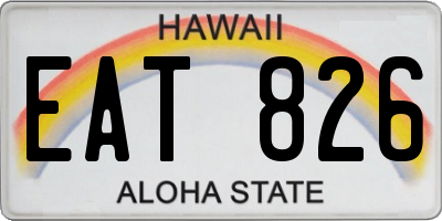 HI license plate EAT826