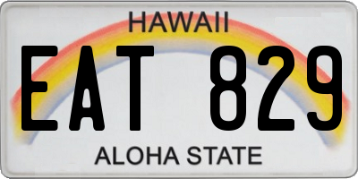 HI license plate EAT829