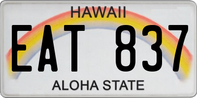 HI license plate EAT837