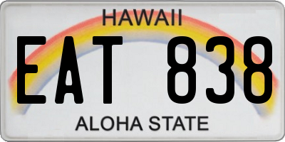 HI license plate EAT838