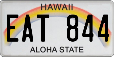 HI license plate EAT844
