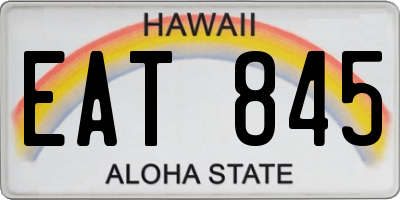 HI license plate EAT845