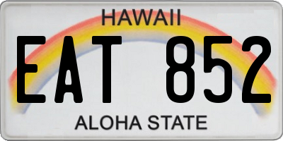 HI license plate EAT852