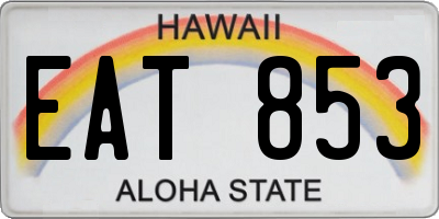 HI license plate EAT853