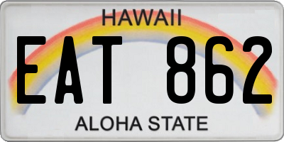 HI license plate EAT862