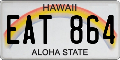 HI license plate EAT864