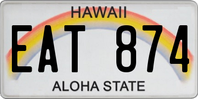 HI license plate EAT874