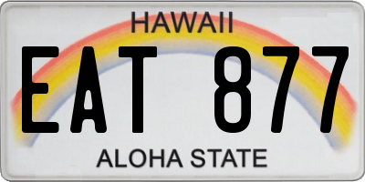 HI license plate EAT877