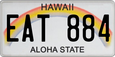 HI license plate EAT884