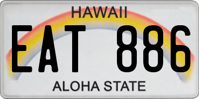 HI license plate EAT886
