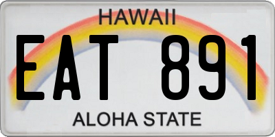 HI license plate EAT891