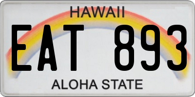 HI license plate EAT893