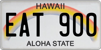 HI license plate EAT900