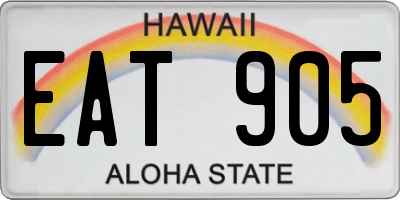 HI license plate EAT905