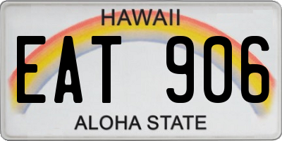 HI license plate EAT906