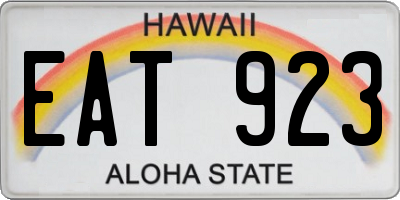 HI license plate EAT923
