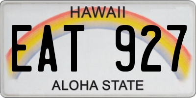 HI license plate EAT927