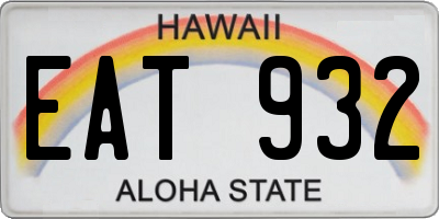 HI license plate EAT932