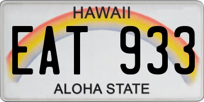 HI license plate EAT933