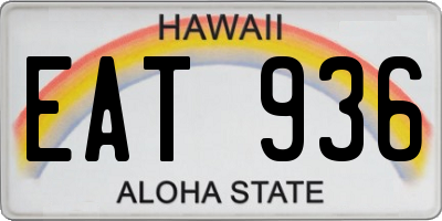 HI license plate EAT936