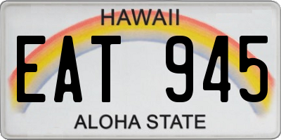 HI license plate EAT945