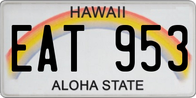 HI license plate EAT953