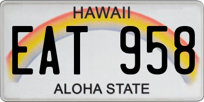 HI license plate EAT958