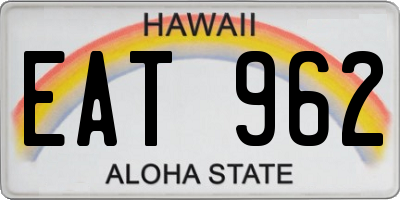 HI license plate EAT962